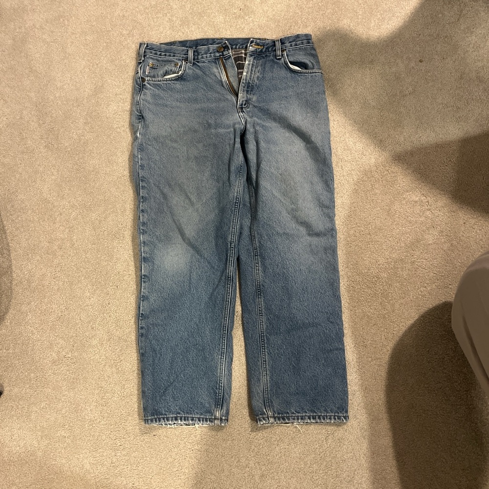 Carhartt Blue Straight Jeans Classic Denim Style